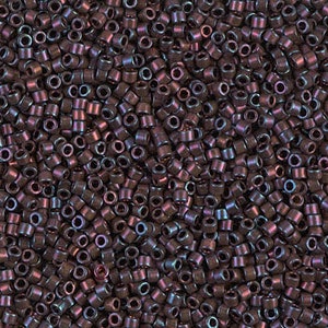 DB1004 Metallic Dark Plum Gold Iris Miyuki Delica Bead | Size 11/0 | Japanese Seed Beads | Beadweaving & Beadwork Supply