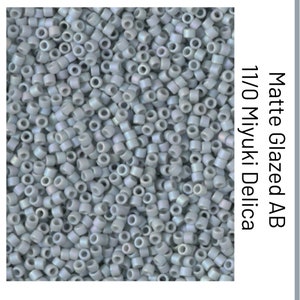 DB2320 Matte Opaque Shark Fin Glazed AB Miyuki Delica Bead | Size 11/0 | Japanese Seed Beads | Beadweaving & Beadwork Supply