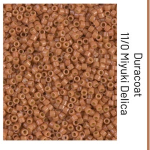 DB2107 Duracoat Opaque Dyed Cedar Miyuki Delica Bead | Size 11/0 | Japanese Seed Beads | Beadweaving & Beadwork Supply
