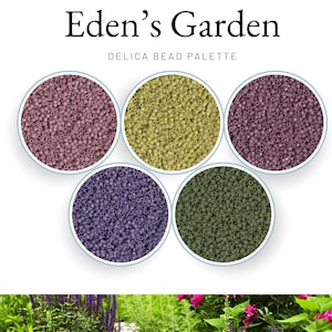 Miyuki Delica Japanese Seed Bead Bead Set | Color Palette | Bead weaving Variety Pack | Beading Starter Kit | Edens Garden
