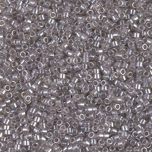 DB1485 Transparent Light Taupe Glazed Luster Miyuki Delica Bead | Size 11/0 | Japanese Seed Beads | Beadweaving & Beadwork Supply