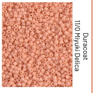DB2111 Duracoat Opaque Dyed Tea Rose Miyuki Delica Bead | Size 11/0 | Japanese Seed Beads | Beadweaving & Beadwork Supply