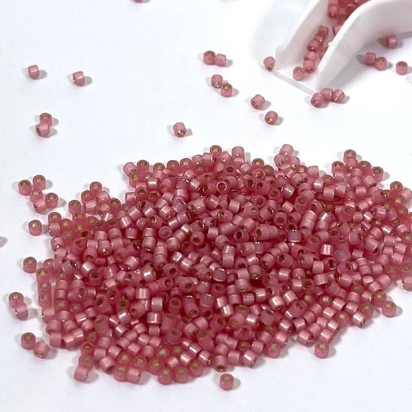 DB2189 Duracoat Dyed Semi-Matte Silverlined Honeysuckle Pink Beadwork Supply