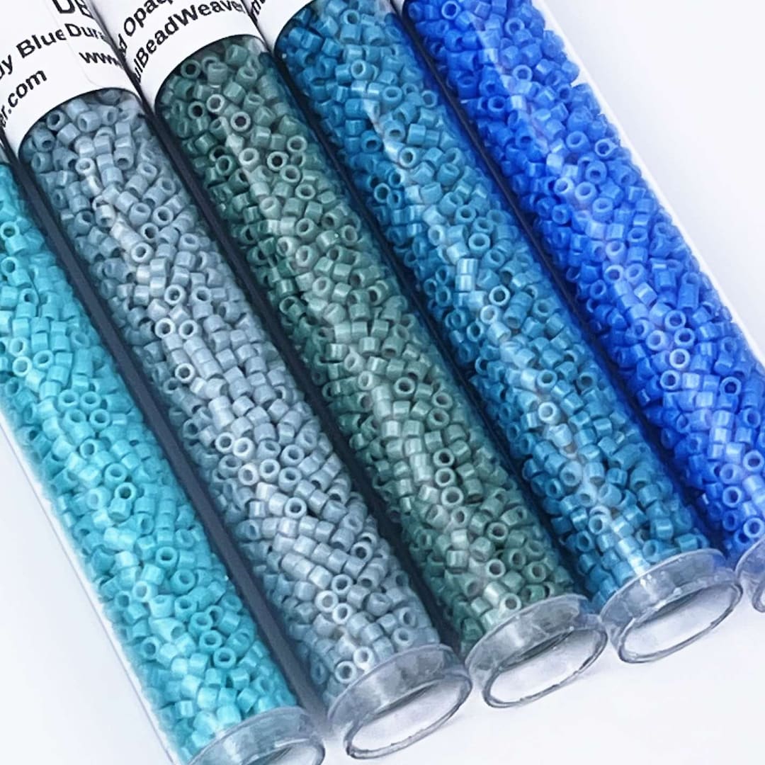 The Blues Miyuki Delica Bead Color Palette 11/0 Seed Bead Set Beading