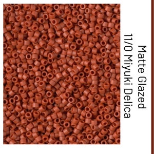 DB2288 Matte Opaque Glazed Sienna Miyuki Delica Bead | Size 11/0 | Japanese Seed Beads | Beadweaving & Beadwork Supply