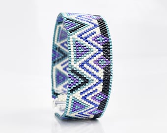 Nebula Peyote Beadwork Bracelet | Handwoven Beaded Jewelry