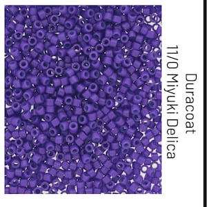 DB2359 Duracoat Opaque Violet Blue Miyuki Delica Bead | Size 11/0 | Japanese Seed Beads | Beadweaving & Beadwork Supply
