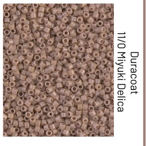 DB2105 Duracoat Opaque Dyed French Beige Miyuki Delica Bead | Size 11/0 | Japanese Seed Beads | Beadweaving & Beadwork Supply