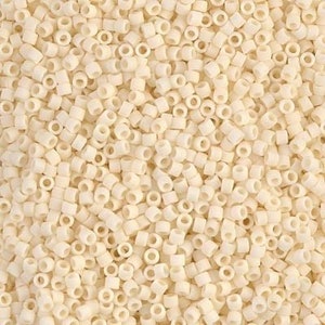 DB0762 Matte Opaque Cream Miyuki Delica Bead | Size 11/0 | Japanese Seed Beads | Beadweaving & Beadwork Supply