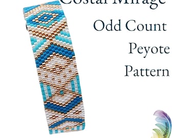 Costal Mirage Odd Count Peyote Bracelet | Pattern Only