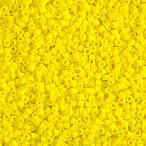 DB0751 Matte Opaque Yellow Miyuki Delica Bead | Size 11/0 | Japanese Seed Beads | Beadweaving & Beadwork Supply