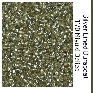 DB2163 Duracoat Dyed Silver Lined Willow Miyuki Delica Bead | Size 11/0 | Japanese Seed Beads | Beadweaving & Beadwork Supply