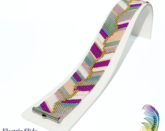Spring Time Wave Even Peyote-armband kralenwerk kraal weefpatroon | Alleen digitaal patroon