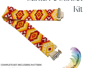 Santa Fe Sunset Kit | Odd Count Peyote Bracelet | Beadwork Bracelet | DIY Bead weaving Bracelet | Crafts for Adults | Beading Kit