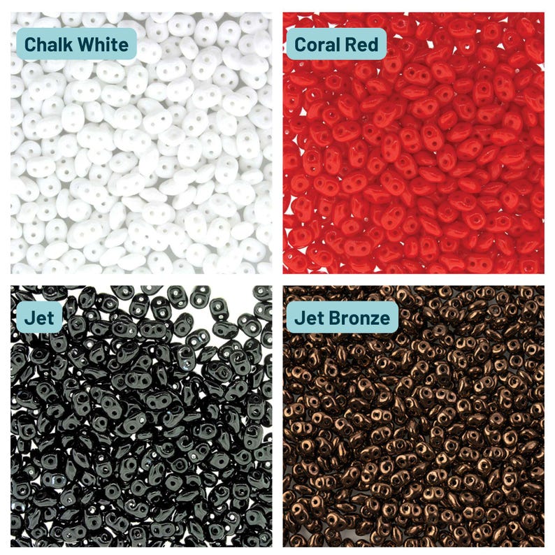 Superduo Czech Glass 2 Hole Beads | 2 Inch Tube | Appx. 8 Grams ...