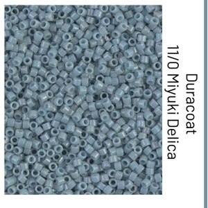 DB2129 Duracoat Opaque Dyed Moody Blue Miyuki Delica Bead | Size 11/0 | Japanese Seed Beads | Beadweaving & Beadwork Supply