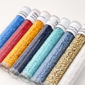 Miyuki Delica Japanese Seed Bead Bead Set | Color Palette | Bead weaving Variety Pack | Beading Starter Kit |