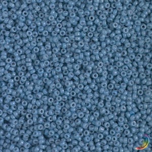 15-4482 Duracoat Dyed Opaque Bayberry Blue Miyuki Seed Bead | Size 15/0 | Japanese Seed Beads | Beadweaving & Beadwork Supply | 8 Grams