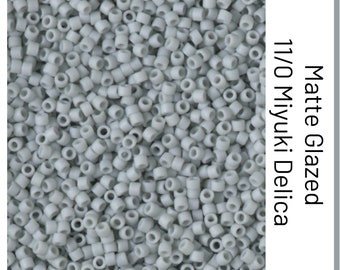 DB2281 Matte Opaque Glazed Shark Fin Miyuki Delica Bead | Size 11/0 | Japanese Seed Beads | Beadweaving & Beadwork Supply