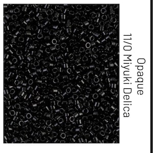 DB0010 Perles Miyuki Delica 11/0 noires opaques