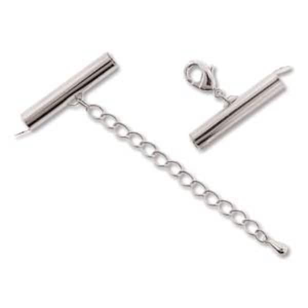 Slide Connector Clasp with Extension Chain 4 Sets | Multiple Color & Size Options