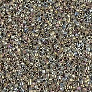 DB0546 Silver Gold Iris (Palladium Plate AB (was DB0513)  Miyuki Delica Bead | Size 11/0 | 5 Grams