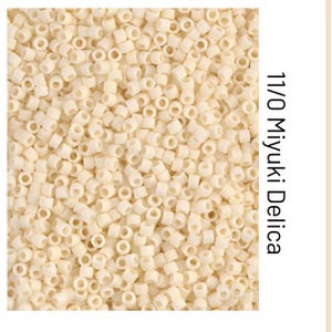 DB0762 Matte Opaque Cream Miyuki Delica Bead | Size 11/0 | Japanese Seed Beads | Beadweaving & Beadwork Supply