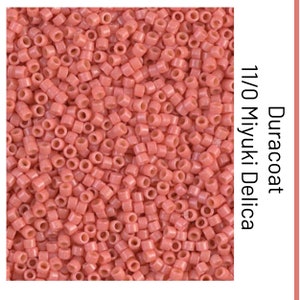 DB2114 Duracoat Opaque Dyed Watermelon Miyuki Delica Bead | Size 11/0 | Japanese Seed Beads | Beadweaving & Beadwork Supply