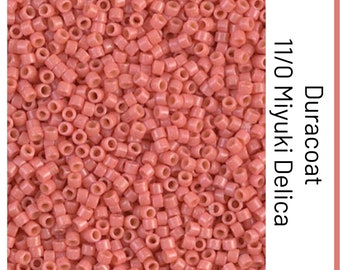 DB2114 Duracoat Opaque Dyed Watermelon Miyuki Delica Bead | Size 11/0 | Japanese Seed Beads | Beadweaving & Beadwork Supply