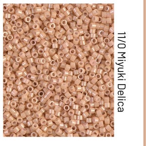 DB0208 Opaque Tan Gold Luster Miyuki Delica Bead | Size 11/0 | Japanese Seed Beads | Beadweaving & Beadwork Supply