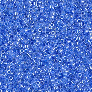DB0240 Dark Sky Blue Lined Luster Miyuki Delica Bead | Size 11/0 | Japanese Seed Beads | Perfect Beads for Bead weaving