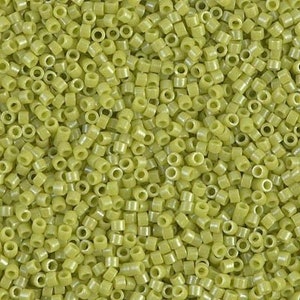 DB0262 Opaque Chartreuse Lime Glazed Luster Miyuki Delica Bead | Size 11/0 | Japanese Seed Beads | Beadweaving & Beadwork Supply