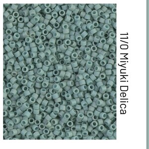 DB0374 Matte Opaque Sea Foam Glazed Luster Miyuki Delica Bead | Size 11/0 | Japanese Seed Beads | Beadweaving & Beadwork Supply