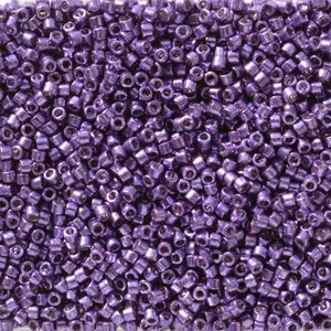 DB2509 Duracoat Galvanized Dark Lilac Purple Miyuki Delica Bead | Size 11/0 | Japanese Seed Beads | Beadweaving & Beadwork Supply