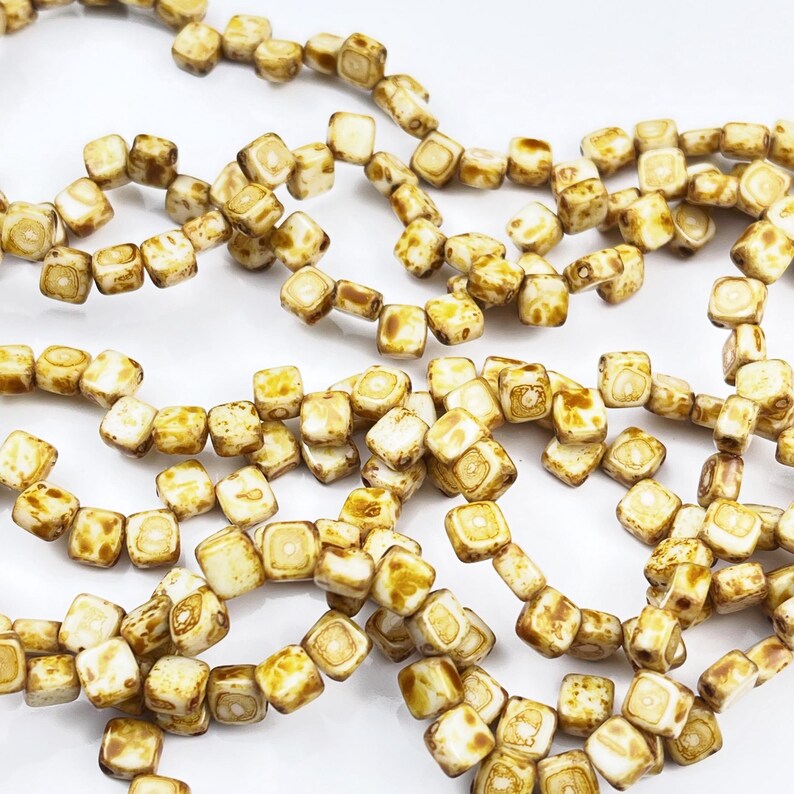 5mm Two Hole Tile Beads Multiple Colors Czech Glass Strands 2 Hole