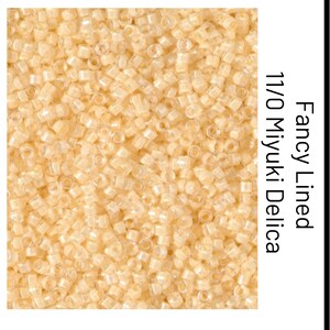 DB2371 Ivory Lined Luster Miyuki Delica Bead | Size 11/0 | Japanese Seed Beads | Beadweaving & Beadwork Supply