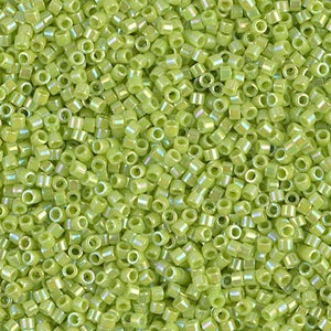 DB0169 Opaque Chartreuse AB Miyuki Delica Bead | Size 11/0 | Japanese Seed Beads | Beadweaving & Beadwork Supply