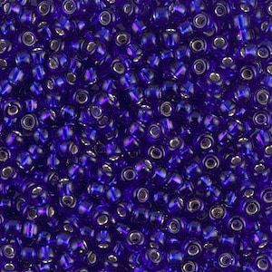 8-20 Silver Lined Cobalt  l Miyuki Seed Bead | Size 8/0 | Japanese Seed Beads | Beadweaving & Beadwork Supply | 8 Grams