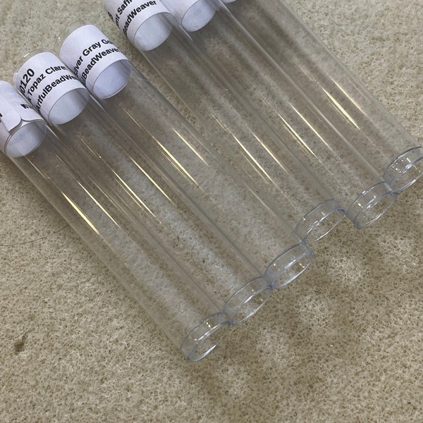 Tubes à billes de 3 pouces | Rangement pour délices et perles de rocaille | Tubes à perles fines | Conteneurs | Organisateur d'artisanat