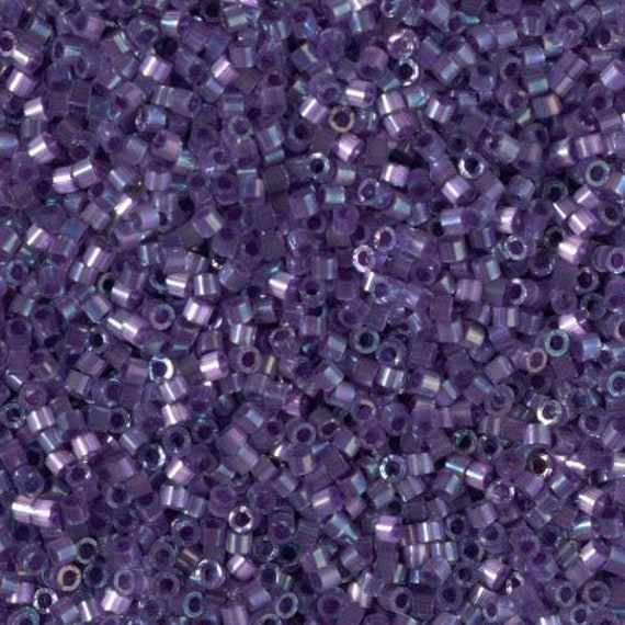 Miyuki Delica Seed Bead 11/0 Dyed Opaque Purple 2-inch Tube DB1379