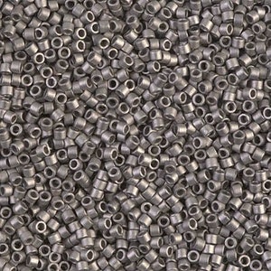 DB0321 Matte Opaque Nickel Plated Miyuki Delica Bead | Size 11/0 | Japanese Seed Beads | Beadweaving & Beadwork Supply
