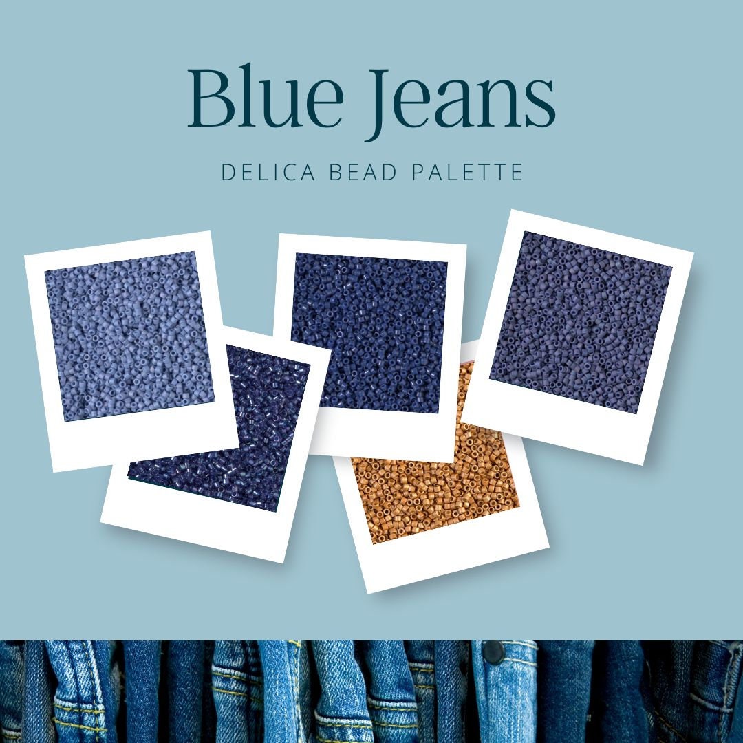 Blue Jeans Color Palette Delica Bead Set Size 11/0 3 Inch Etsy