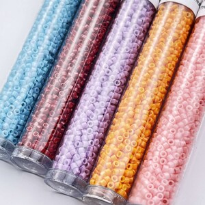 Miyuki Delica Japanese Seed Bead Bead Set | Color Palette | Bead weaving Variety Pack | Beading Starter Kit | Sherbet Splash