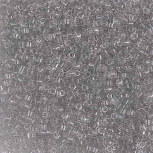 DB1408 Transparent Pale Taupe Miyuki Delica Bead | Size 11/0 | Japanese Seed Beads | Beadweaving & Beadwork Supply