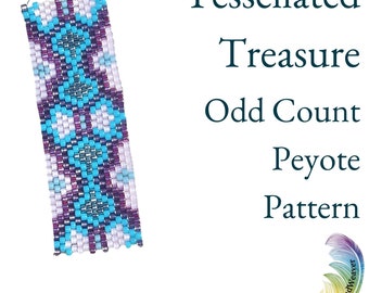 Tessellated Treasure Odd Count Peyote Bracelet Pattern