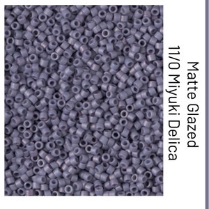 DB2292 Matte Opaque Glazed Thistle Miyuki Delica Bead | Size 11/0 | 3 Inch Tube  | Japanese Seed Beads | Beadweaving & Beadwork Supply