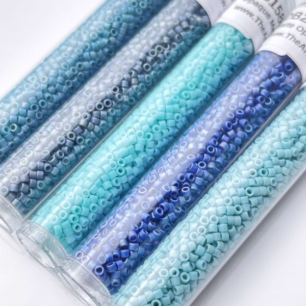 Oceanic Enchantment Color Palette Delica Bead Set | Size 11/0 | Blue Delica | Seed Bead Color Set | Beading Starter Kit | Delicia Bundle