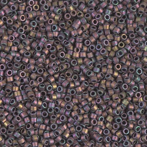 DB1056 Matte Metallic Taupe Gold Iris Miyuki Delica Bead | Size 11/0 | Japanese Seed Beads | Beadweaving & Beadwork Supply