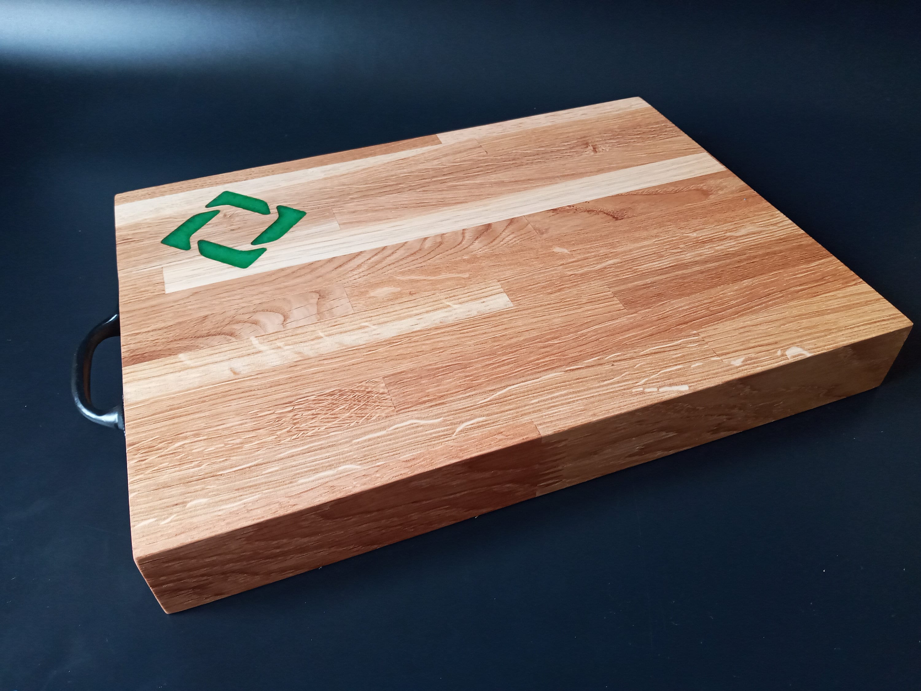 Solid wood chopping board with handle Etsy