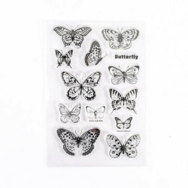 Schmetterlinge Butterfly Falter 13 teilig - Stempel Clear Stamps Motivstempel